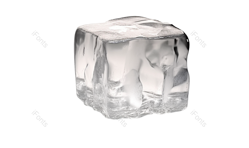 插画图片,白色元素,白色背景PNG,冰块免抠素材